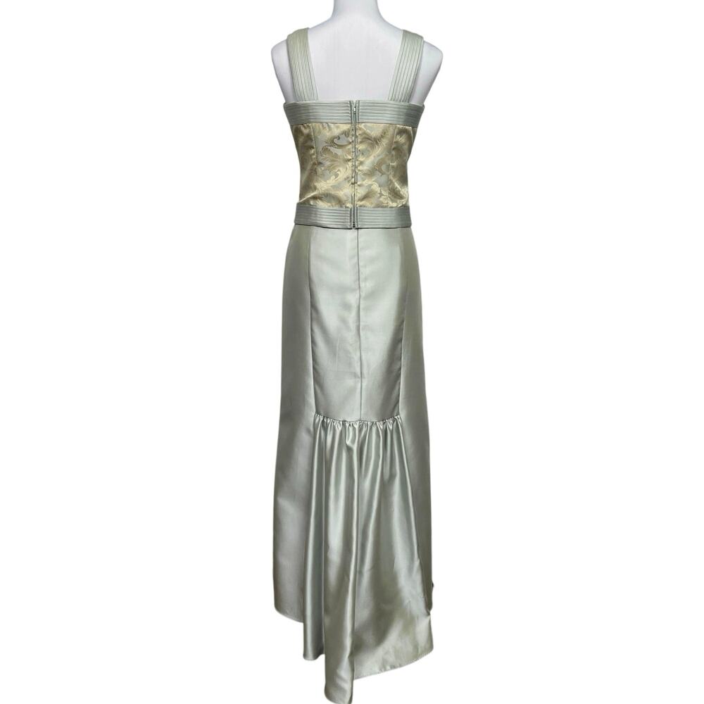 EUC - Vintage JS Collections 3 Piece Silvery Blue Brocade Formal Outfit - Picture 4 of 8
